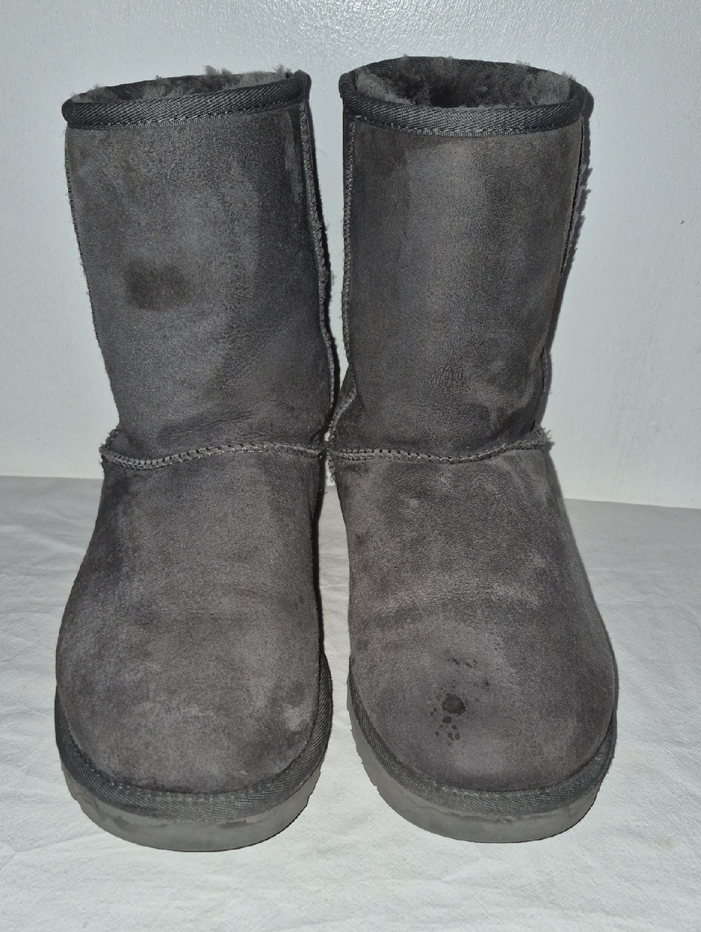 UGG Short Shearling-Lined Boot in Gray
